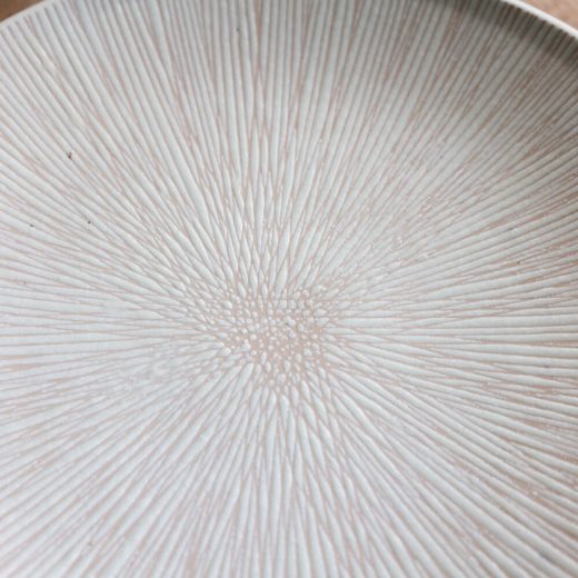 【WEB限定】刻み乱十草 白 尺皿 -器市-