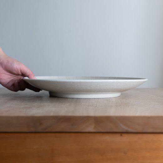 【WEB限定】刻み乱十草 白 尺皿 -器市-