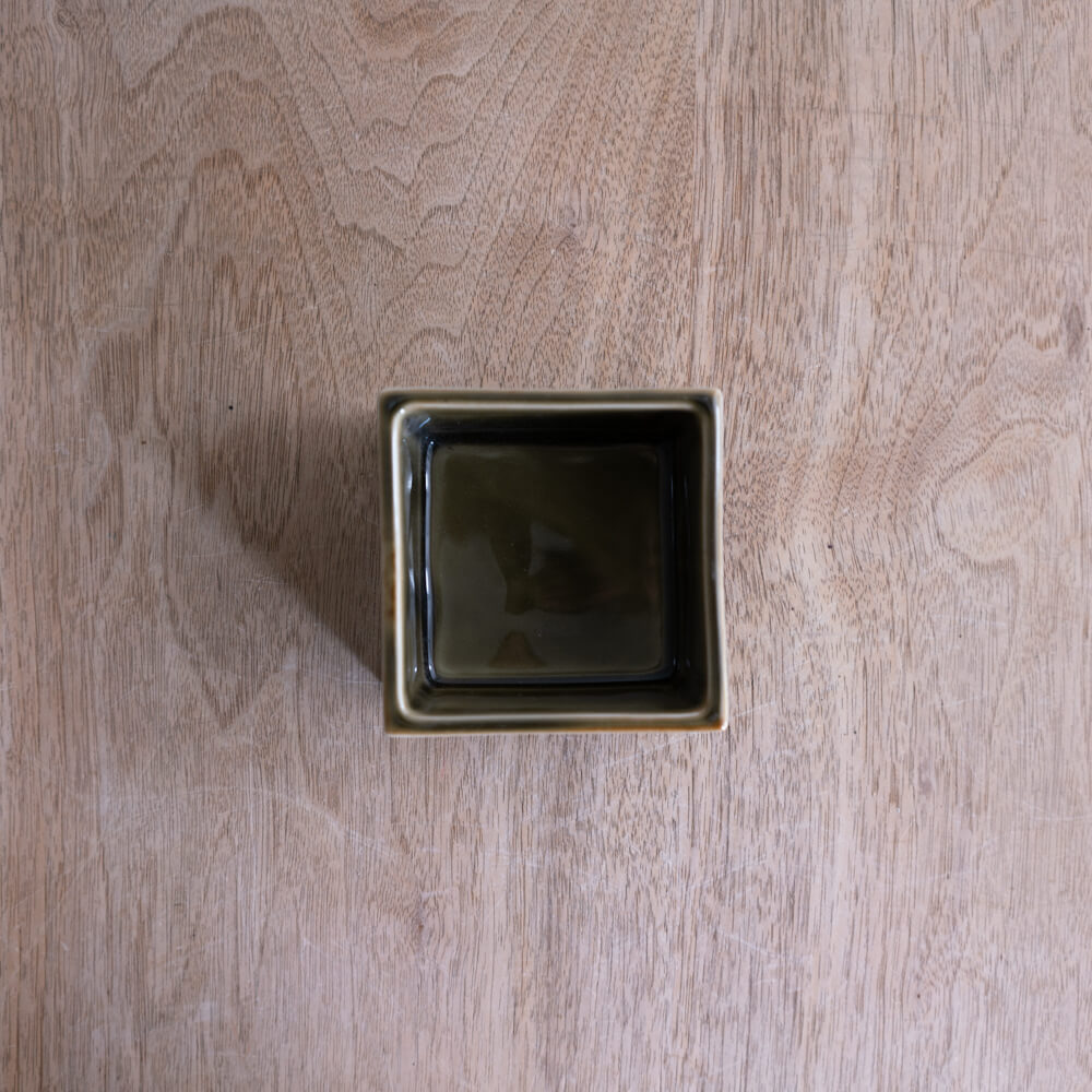 【WEB限定】織部正角切立4寸鉢 -器市-