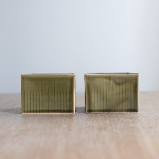 【WEB限定】織部正角切立4寸鉢 -器市-