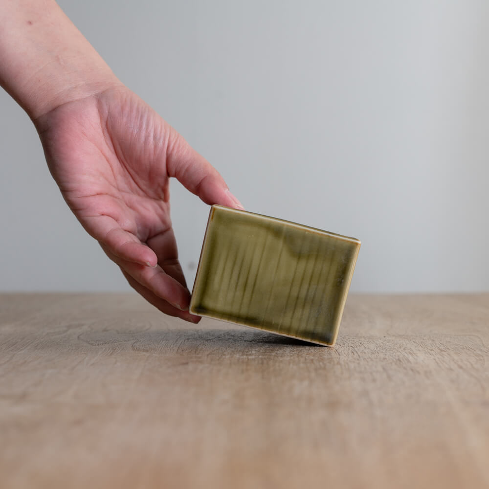 【WEB限定】織部正角切立4寸鉢 -器市-