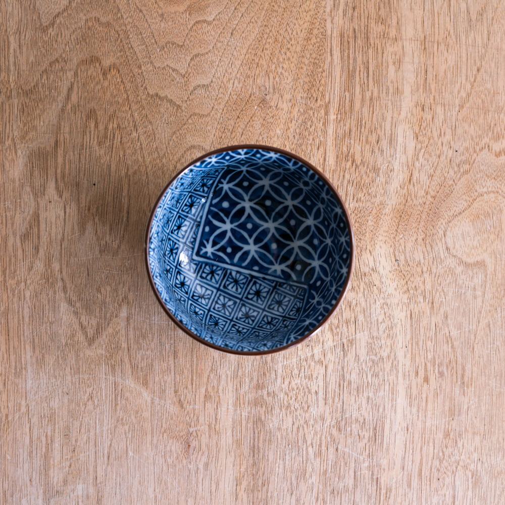 【WEB限定】藍あわせ七宝 深口3.5ボール -器市-