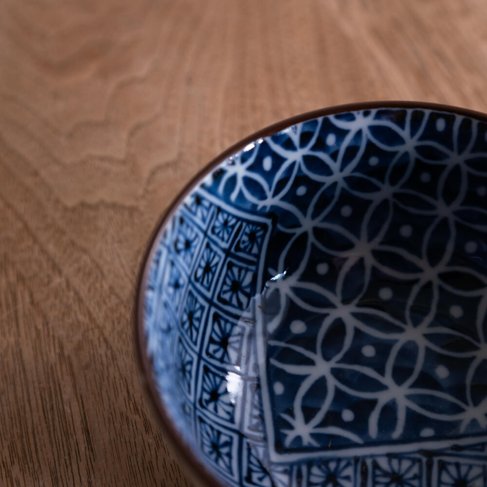 【WEB限定】藍あわせ七宝 深口3.5ボール -器市-