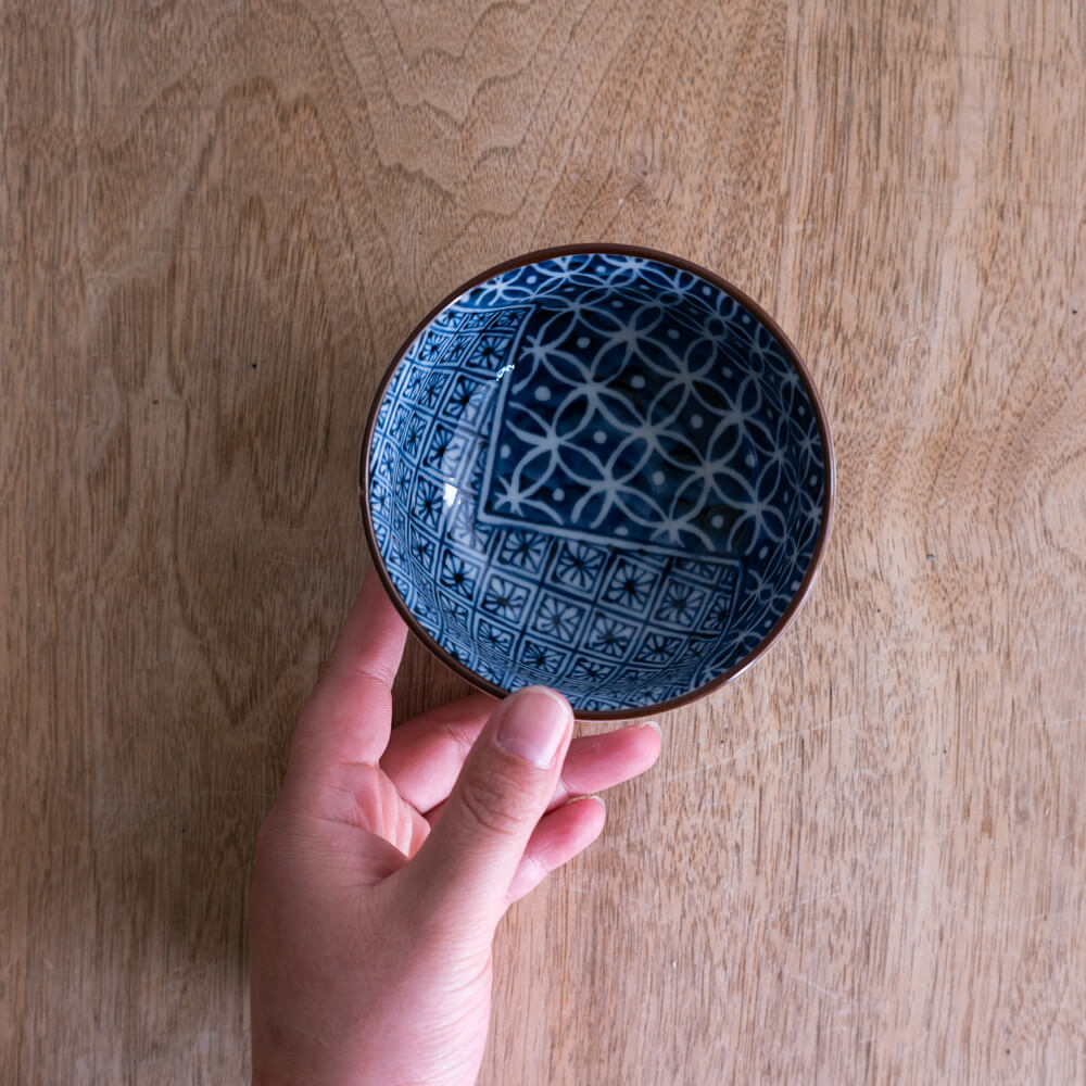 【WEB限定】藍あわせ七宝 深口3.5ボール -器市-