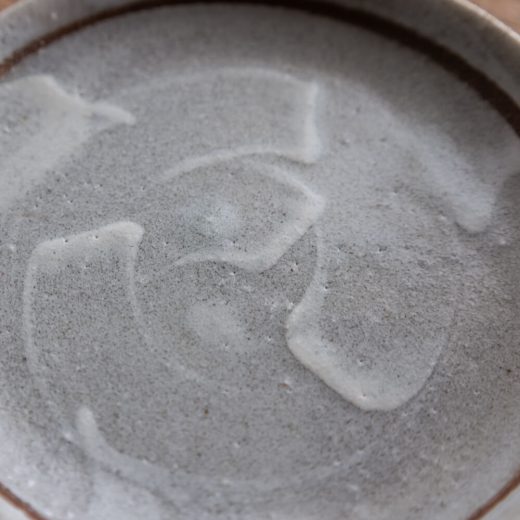 【WEB限定】灰白リムライン丸小皿 -器市-