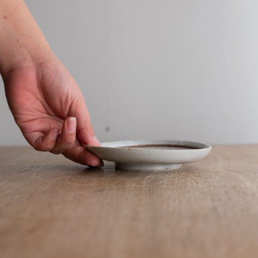 【WEB限定】灰白リムライン丸小皿 -器市-