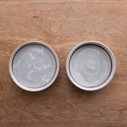 【WEB限定】灰白リムライン丸小皿 -器市-