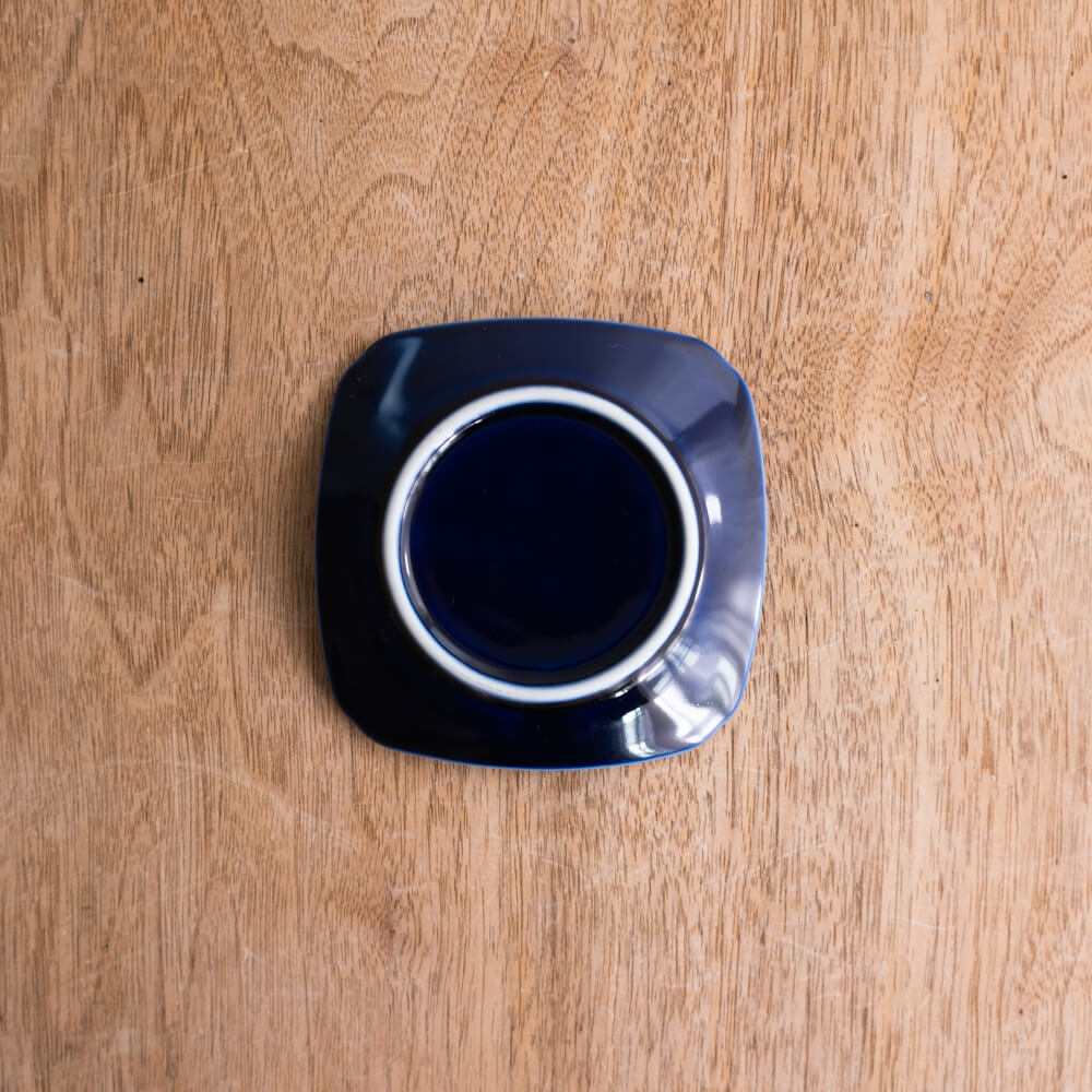 【WEB限定】瑠璃小紋 四角3.5皿 (麻の葉) -器市-