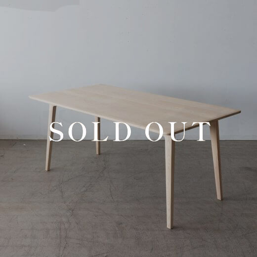 アウトレット家具の［数量限定SALE］ELEGANCE ダイニングテーブル160（ホワイトアッシュ材 Soap仕上げ）売り切れ