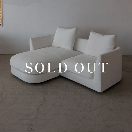 アウトレット家具の［現品SALE］メビウス 3Pカウチソファ W200 ユキネージュ ACアクアクリーン 売り切れ