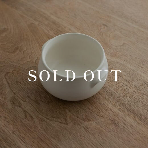 アウトレット食器(器市)の耳付スープポット (WH) 売り切れ