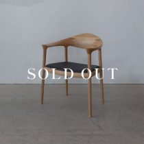 アウトレット家具の［現品SALE］BRIDGE アームチェア（NA）座面：R2ブラック（革）売り切れ