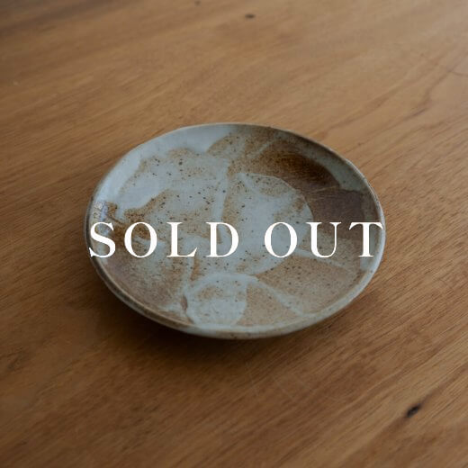 アウトレット食器（器市）の雪志野 丸5寸皿 売り切れ