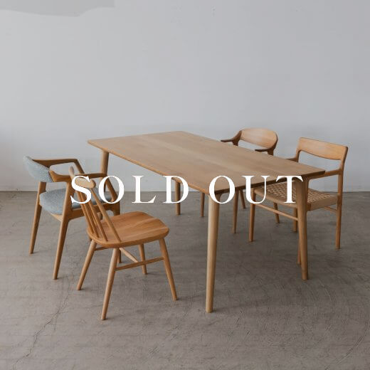 アウトレット家具のダイニング5点セット 売り切れ