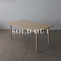 アウトレット家具の［現品SALE］MILE STONE ダイニングテーブル 1600 ホワイトアッシュ材 - ウレタン塗装 売り切れ