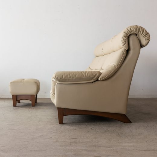 ［廃盤SALE］ハイバックソファ パレット199 オットマン付 本革＃19