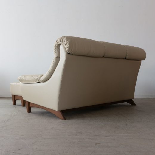 ［廃盤SALE］ハイバックソファ パレット199 オットマン付 本革＃19