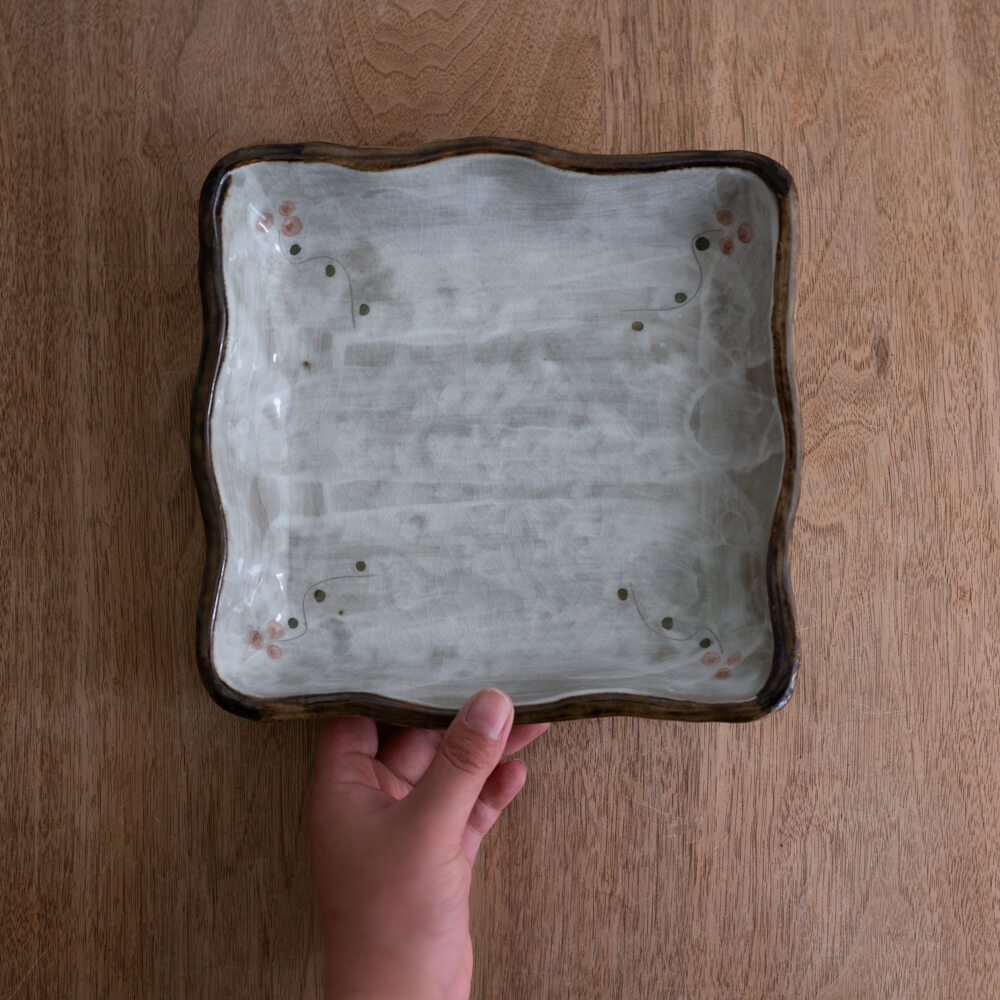 【WEB限定】木の実 菓子鉢 (角) -器市-