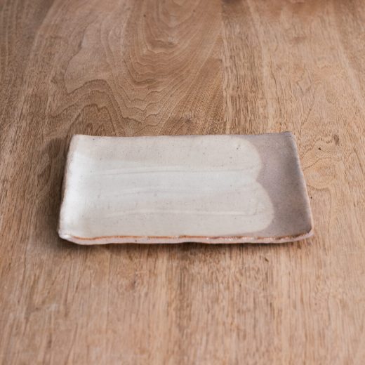 【WEB限定】手造 土物焼物皿 塗分BE -器市-