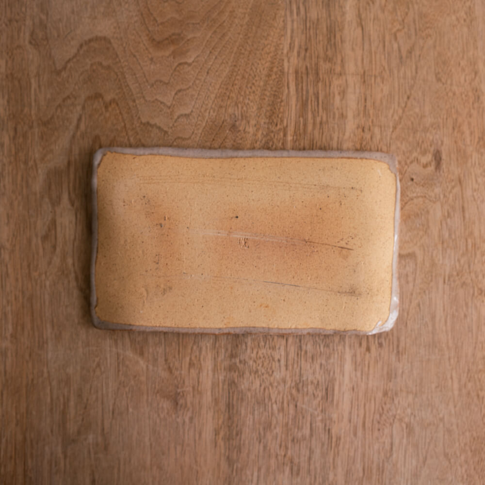 【WEB限定】手造 土物焼物皿 塗分BE -器市-