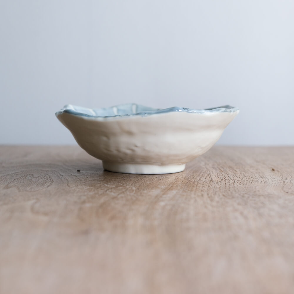 【WEB限定】リム青十草 変形小鉢 -器市-