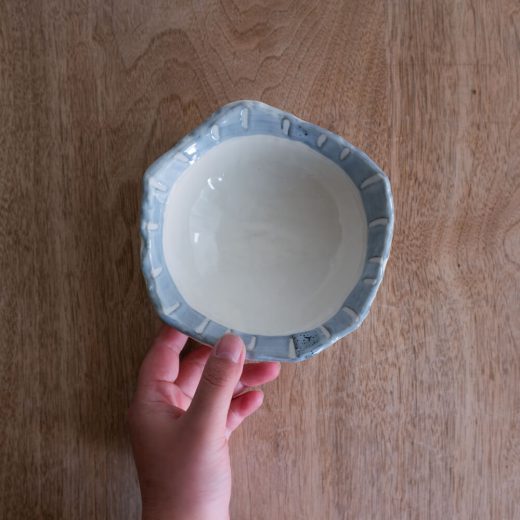 【WEB限定】リム青十草 変形小鉢 -器市-