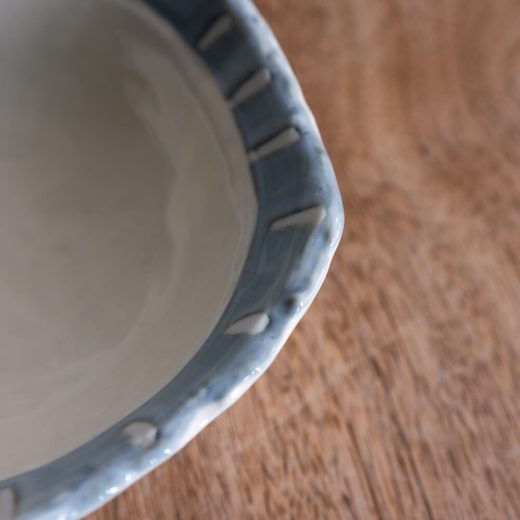 【WEB限定】リム青十草 変形小鉢 -器市-