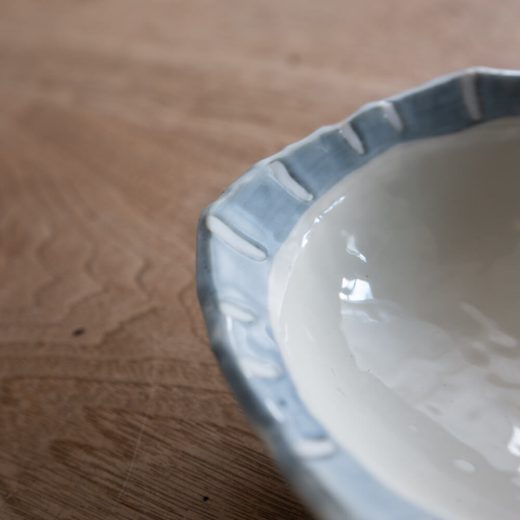 【WEB限定】リム青十草 変形小鉢 -器市-