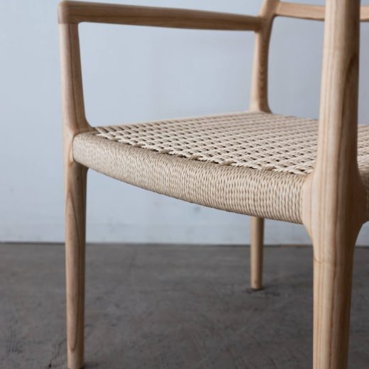 ［撮影サンプル品］アームチェア アッシュ材 / ウレタン塗装 ペーパーコード F7-135NA