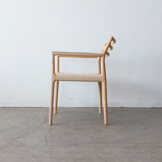 ［撮影サンプル品］アームチェア アッシュ材 / ウレタン塗装 ペーパーコード F7-135NA