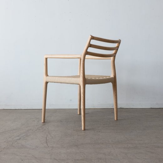 ［撮影サンプル品］アームチェア アッシュ材 / ウレタン塗装 ペーパーコード F7-135NA