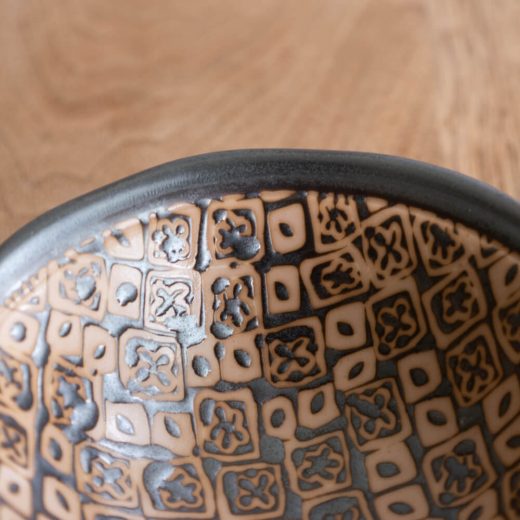 【WEB限定】花カノコ  黒 三つ足38鉢 -器市-