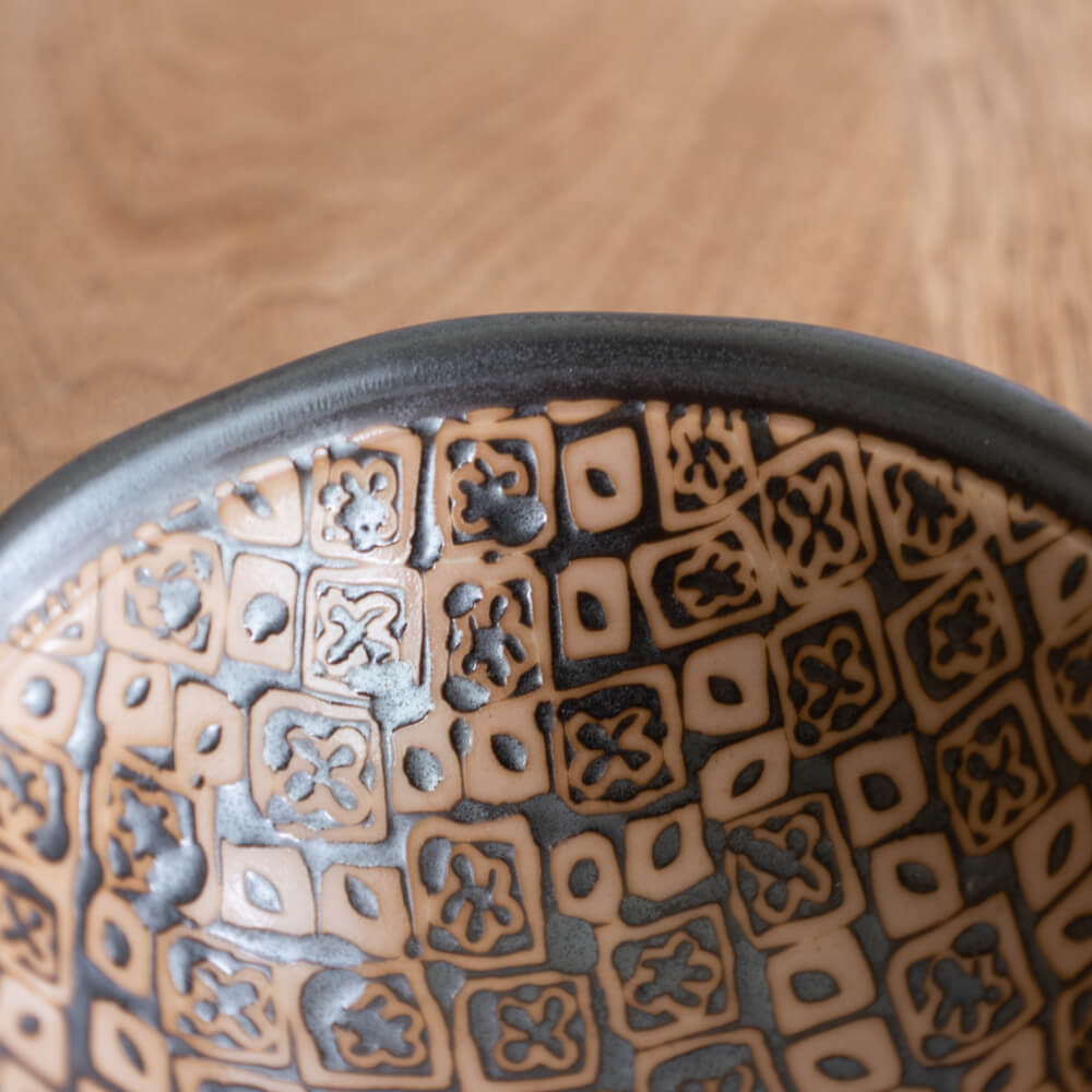 【WEB限定】花カノコ 黒 三つ足38鉢 -器市-