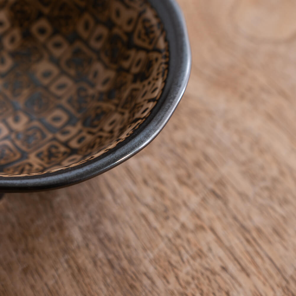 【WEB限定】花カノコ 黒 三つ足38鉢 -器市-