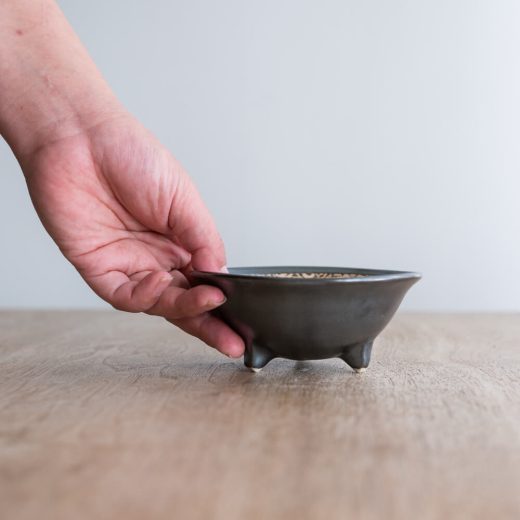 【WEB限定】花カノコ  黒 三つ足38鉢 -器市-