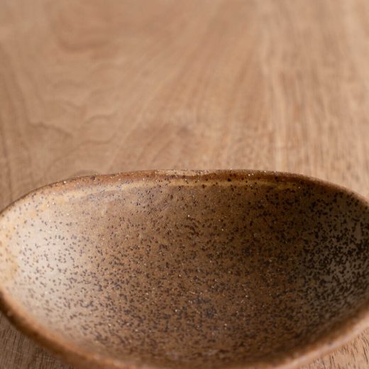 【WEB限定】砂目 茶 楕円小鉢 -器市-
