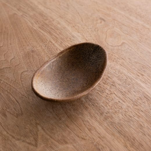 【WEB限定】砂目 茶 楕円小鉢 -器市-