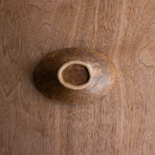 【WEB限定】砂目 茶 楕円小鉢 -器市-