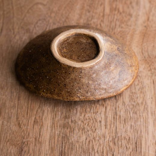【WEB限定】砂目 茶 楕円小鉢 -器市-