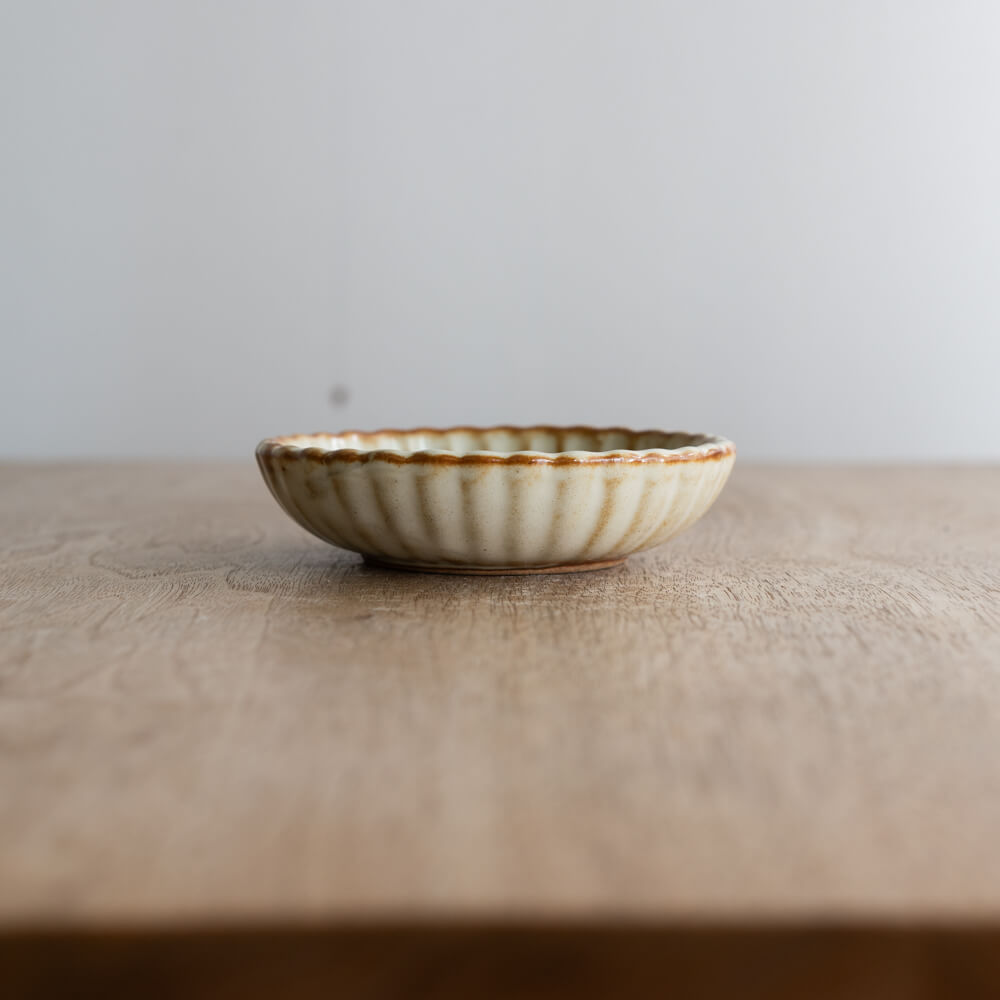 【WEB限定】サビ茶 菊型35皿 -器市-