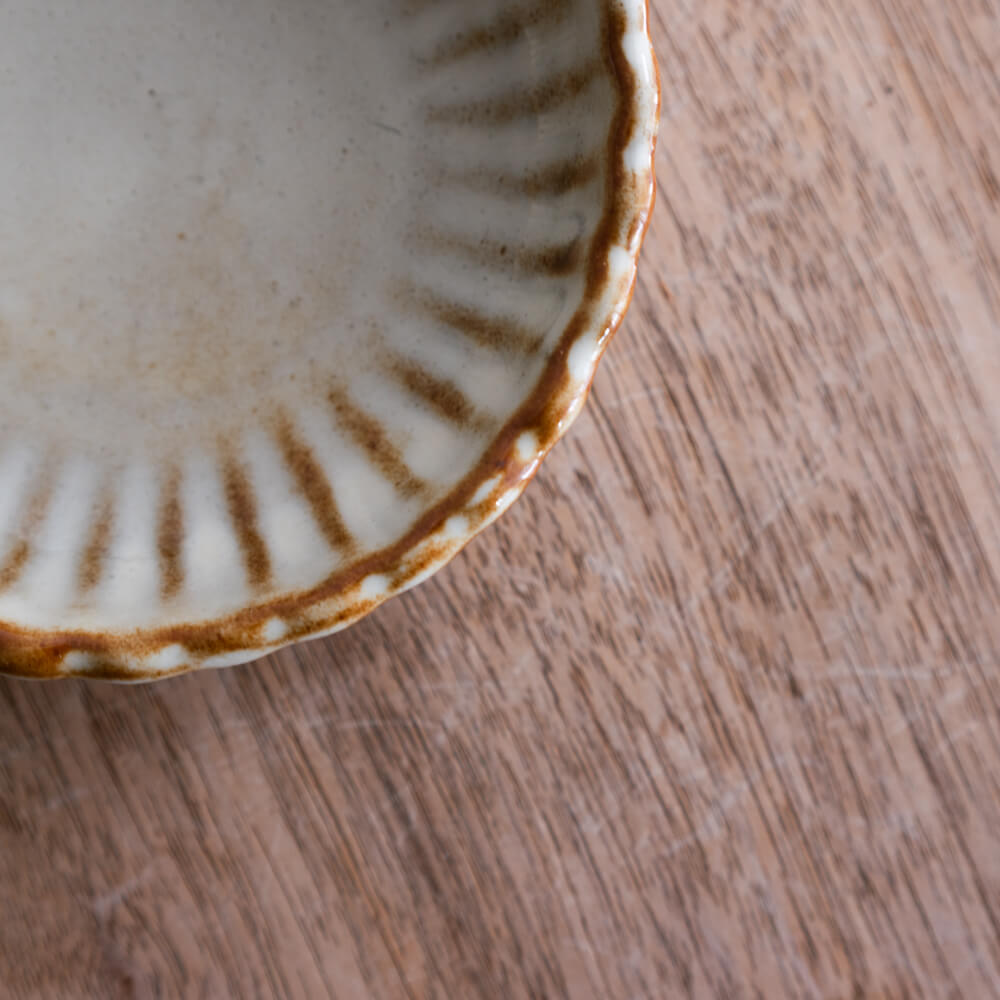 【WEB限定】サビ茶 菊型35皿 -器市-