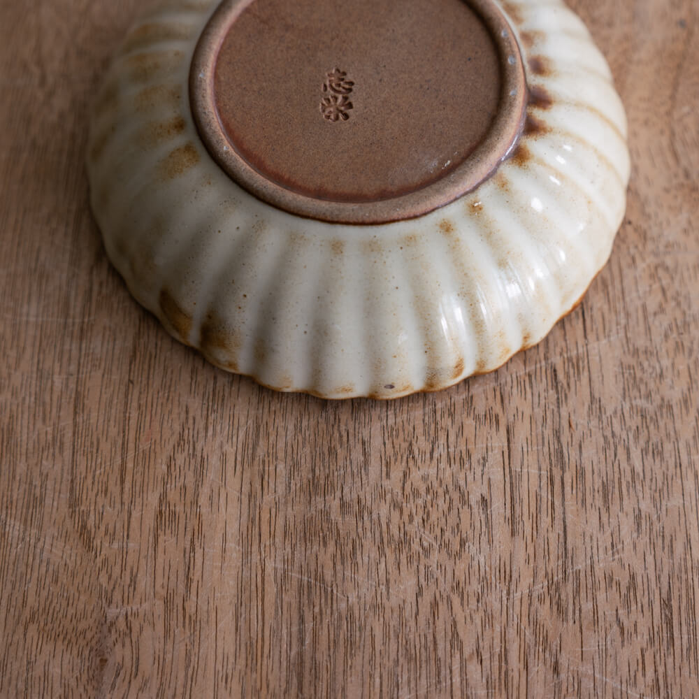 【WEB限定】サビ茶 菊型35皿 -器市-