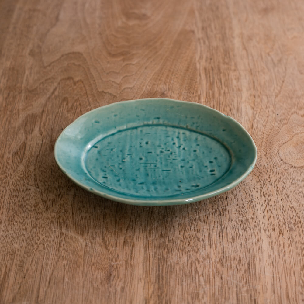 【WEB限定】ヒワ 小判皿 (小) BL -器市-