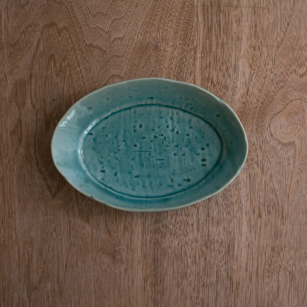 【WEB限定】ヒワ 小判皿 (小) BL -器市-