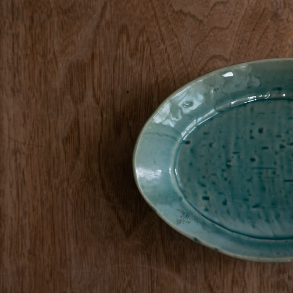 【WEB限定】ヒワ 小判皿 (小) BL -器市-