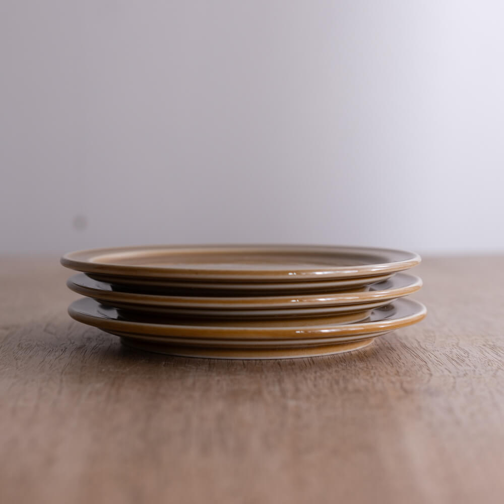 アースカラー リム型45皿 (アンバー) -器市-