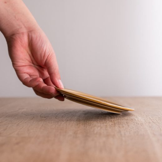 アースカラー リム型45皿 (アンバー) -器市-