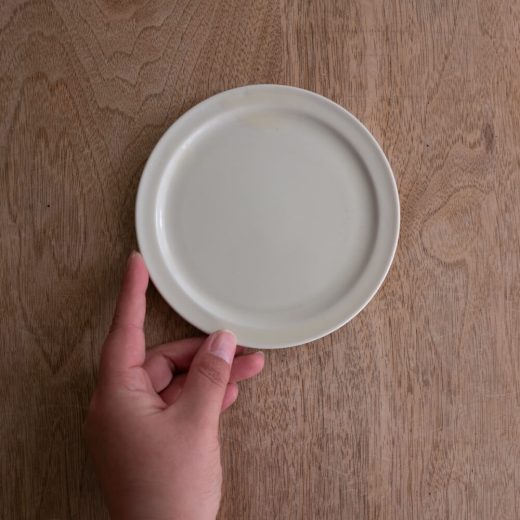 アースカラー リム型45皿 (ホワイト) -器市-