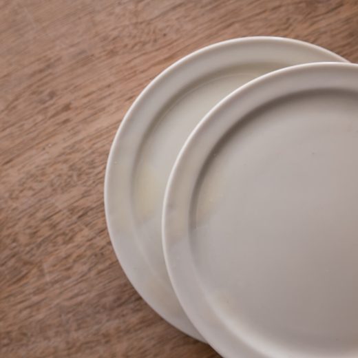 アースカラー リム型45皿 (ホワイト) -器市-