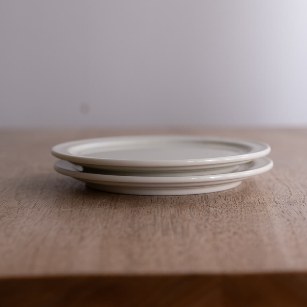 アースカラー リム型45皿 (ホワイト) -器市-